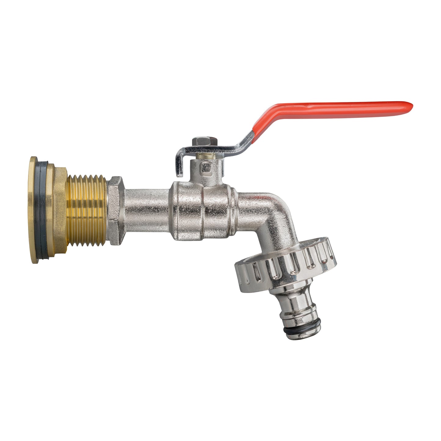 Water Butt Brass Kit 3/4in with Quick Connect Lever Tap and Drill Bit