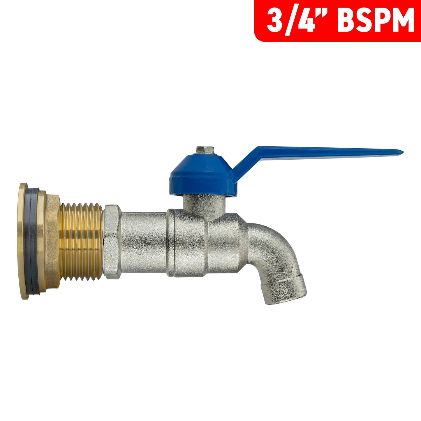 Water Butt Brass Kit 3/4in with Simple Lever Tap Brass Water Fitting Tap Adapter