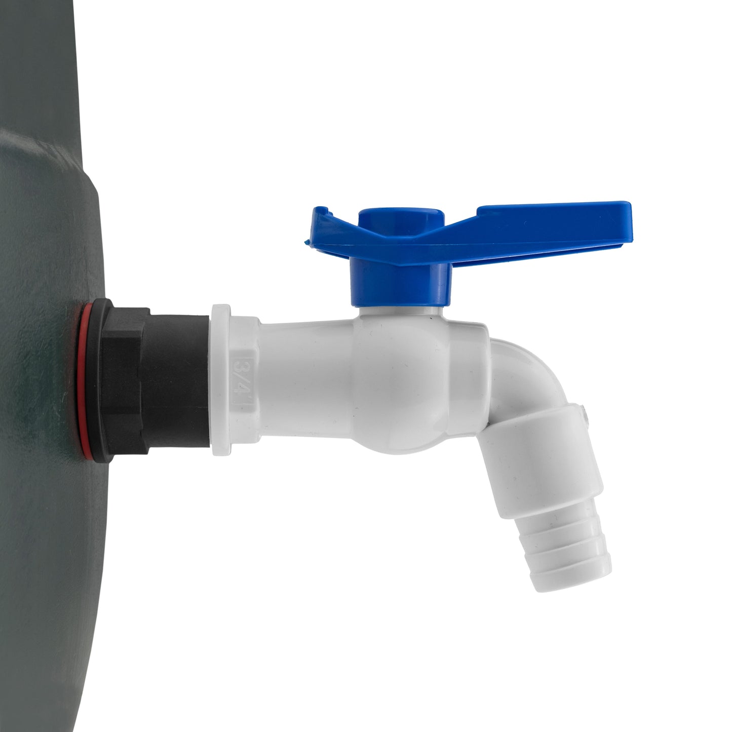 Water Butt Kit 3/4in with White PVC Tap and Drill Bit for DIY Workshop Accessory