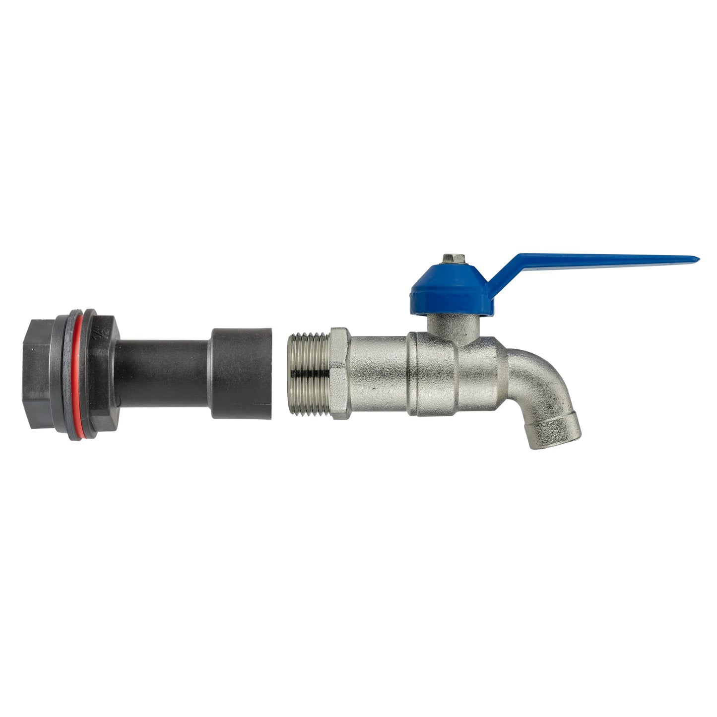 Water Butt Extension Kit 1/2in with Simple Lever Tap for Drip Irrigation Fitting