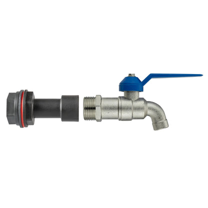 Water Butt Extension Kit 1/2in with Simple Lever Tap for Drip Irrigation Fitting