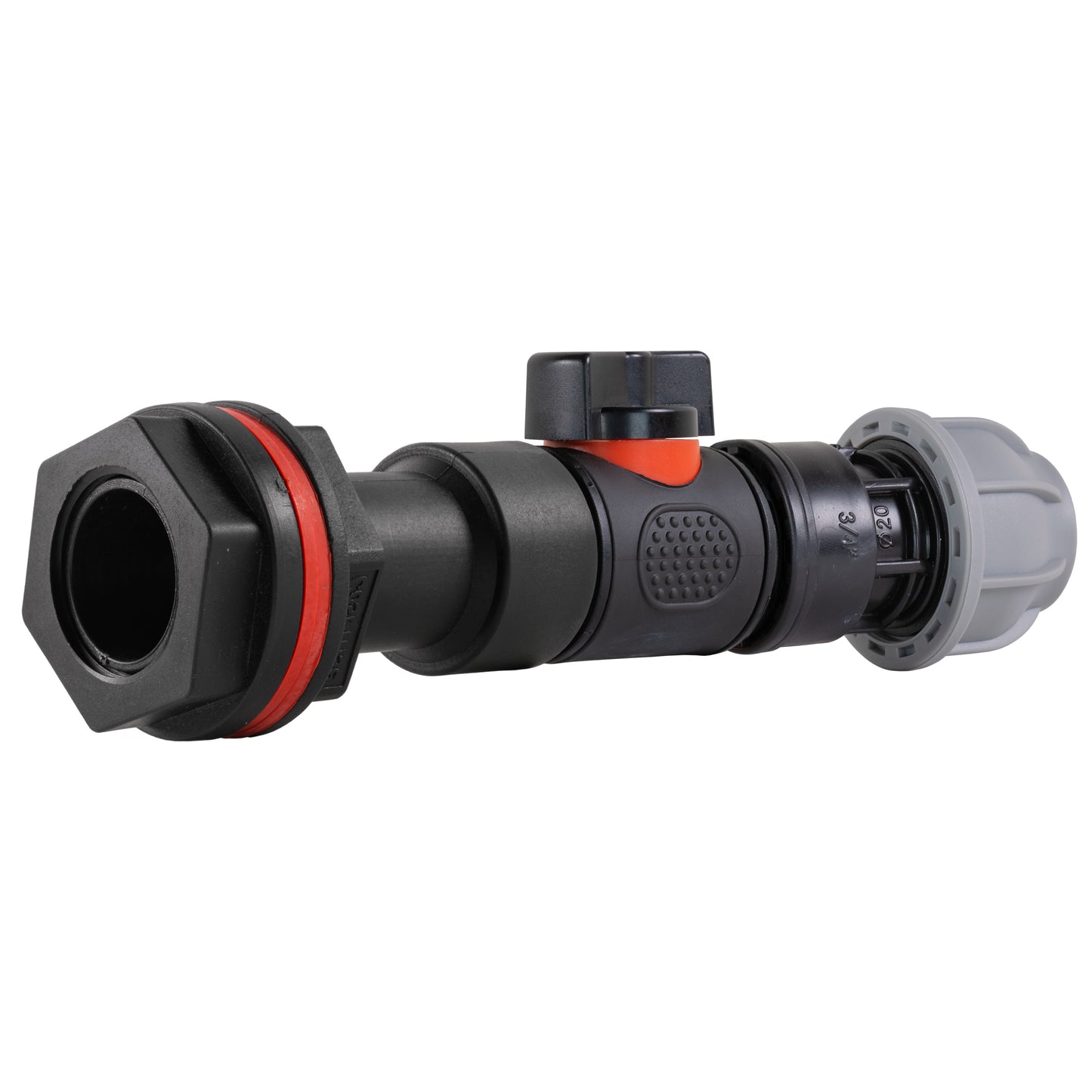 Water Butt Extension Kit 3/4in with In-Line Valve + 20mm MDPE and Drill Bit