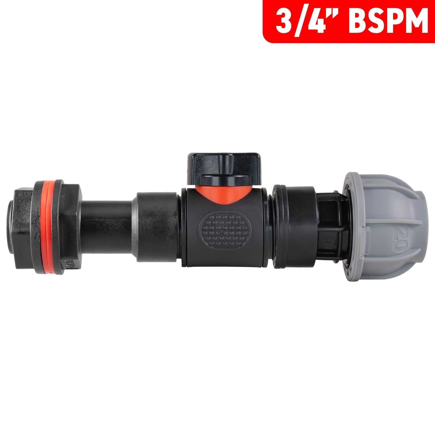 Water Butt Extension Kit 3/4in with In-Line Valve + 20mm MDPE and Drill Bit