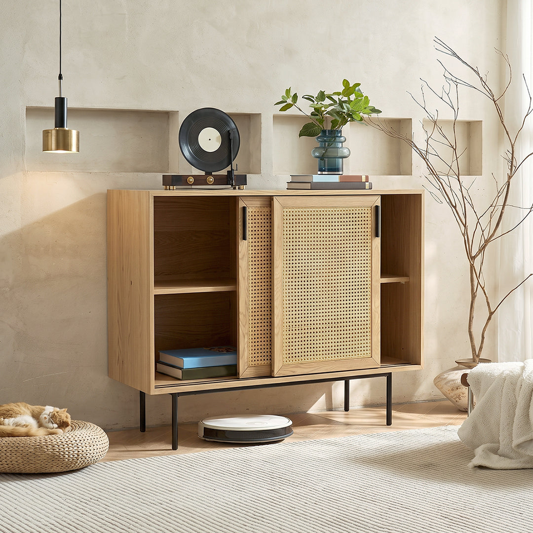 Acacia Cane Rattan Sideboard