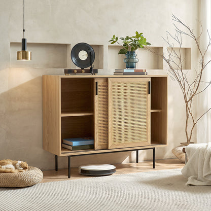 Acacia Cane Rattan Sideboard