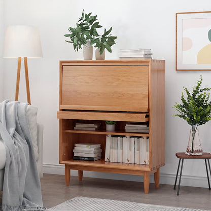 Duo Sideboard, Side Cabinet, Rattan & Wood