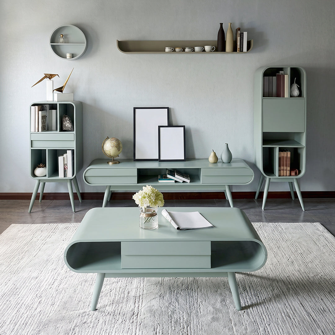 Kya Bookcase, Wood Shelving Unit