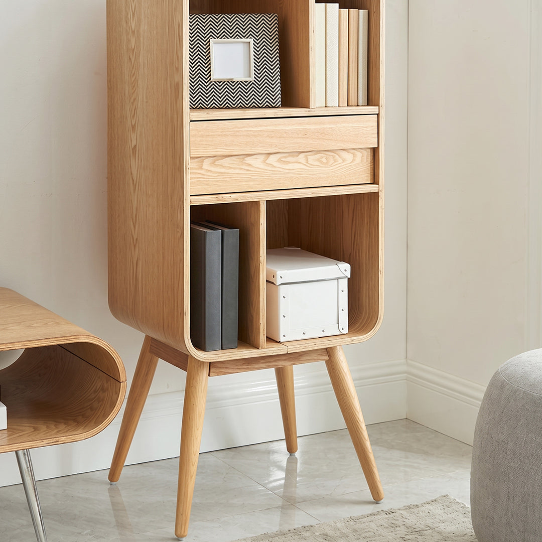 Kya Bookcase, Wood Shelving Unit