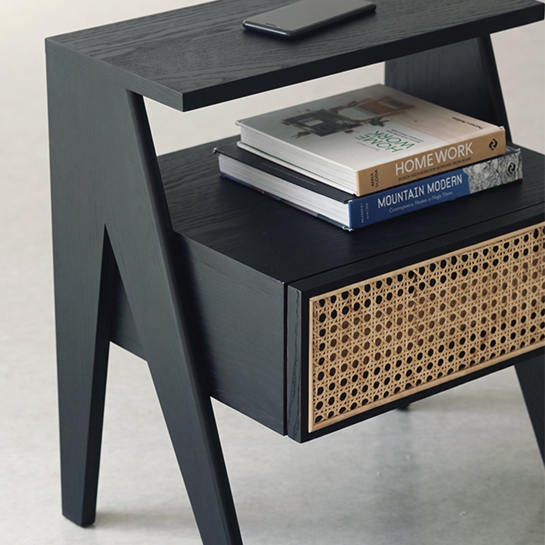 Lambeth Bedside Table, Black