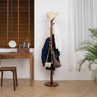 Morgan Coat Stand, Coat Rack, With 8 Hooks, Solid Wood