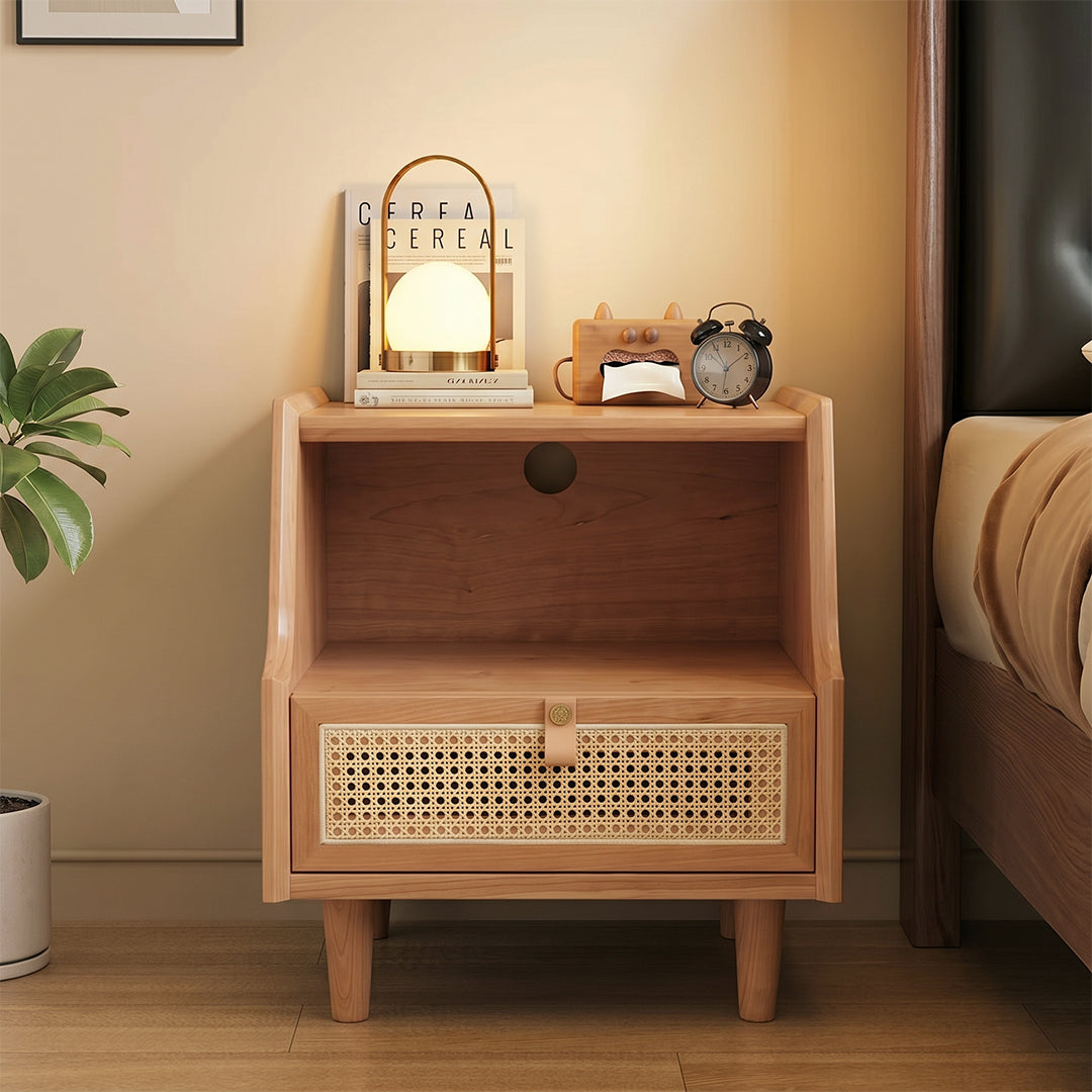 Pavia Side Table, Bedside Table, Oak
