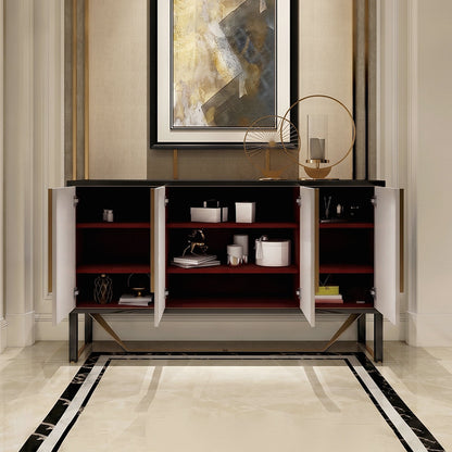 S912 Sideboard, Khaki & Gold