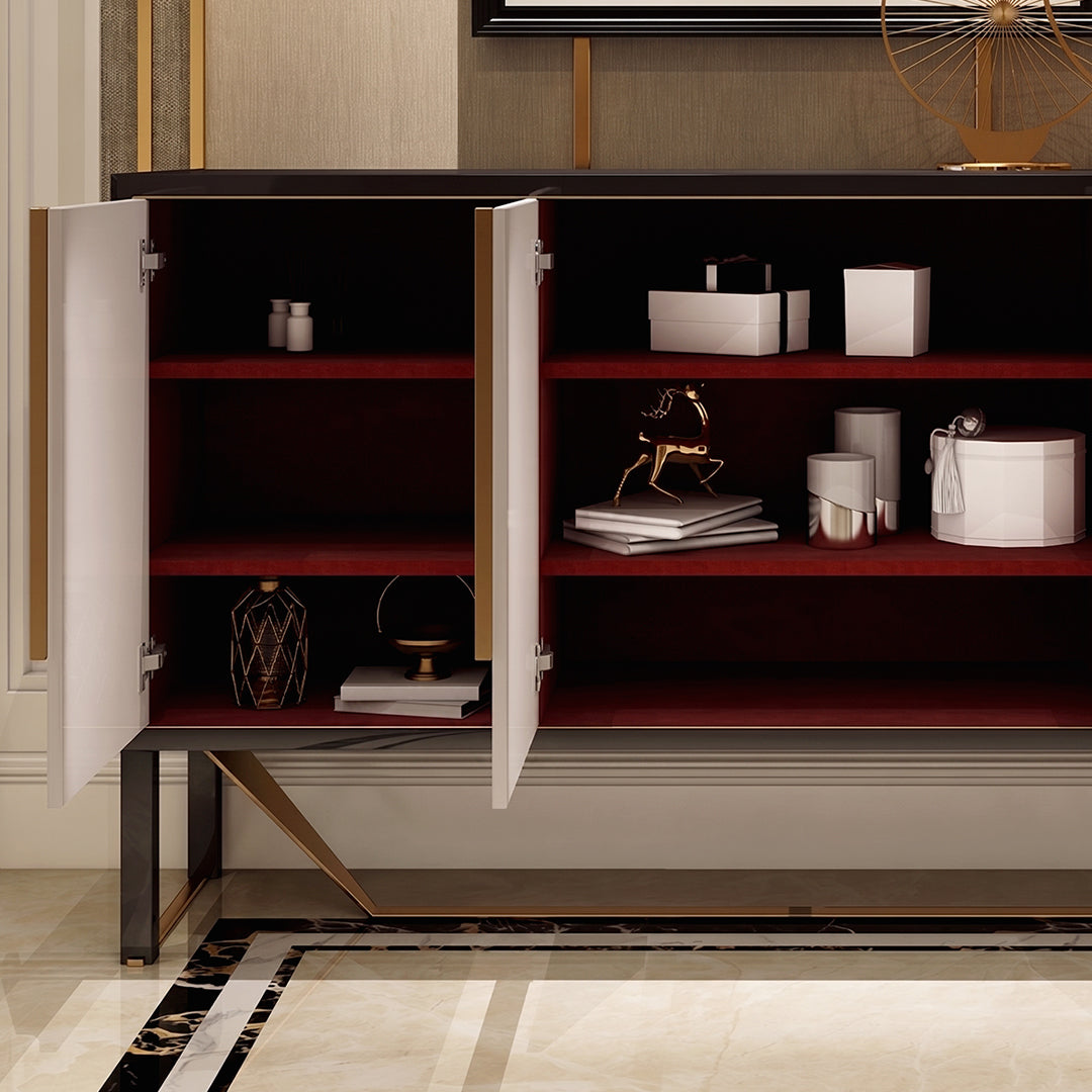 S912 Sideboard, Khaki & Gold