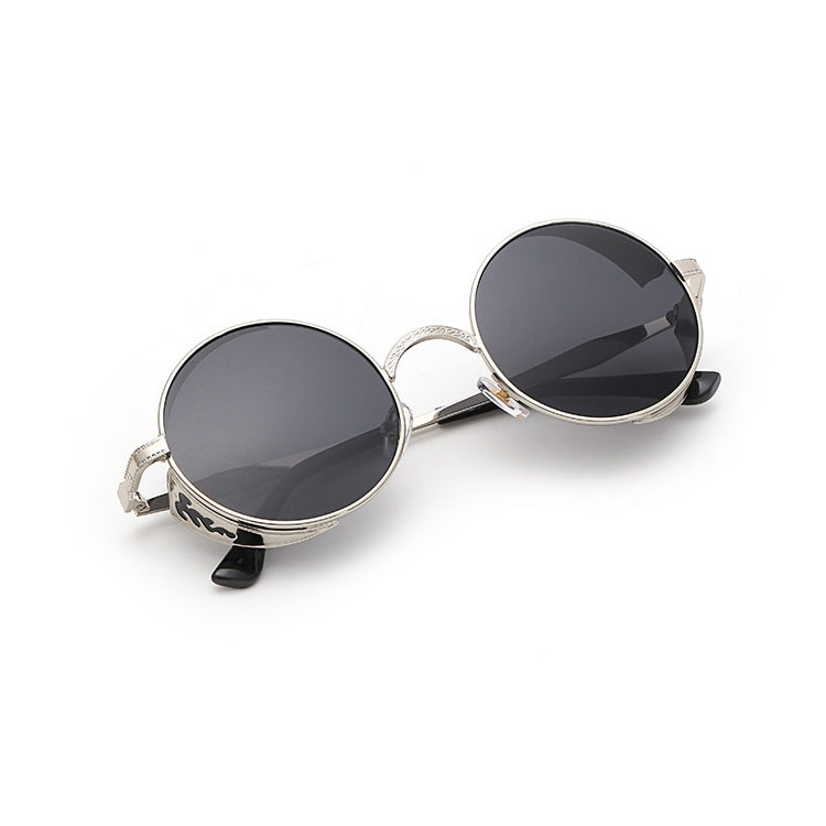 Retro Carved Round Sunglasses, Sunglasses#silver frame gray sheet, Sunglasses#silver frame white mercury, Sunglasses#rimmed gray tablets, Sunglasses#Tyrant gold box gold, Sunglasses#Gold frame gray sheet, Sunglasses#Gold frame red film                 ...