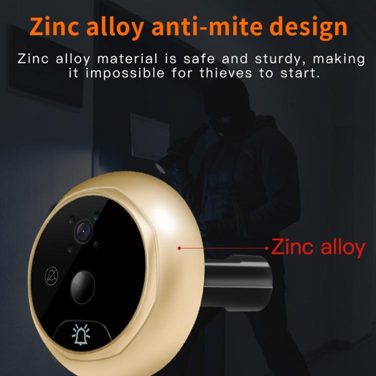 Danmini Q10 4.3 Inch Screen Motion Detection Camera Video Alarm Smart Digital Door Viewer, Support TF Card, Q10 Black