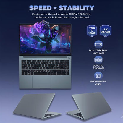 G16 Air 15.6 inch Gaming Laptop, 16GB+512GB, Windows 11 Pro AMD Ryzen 9 4950U Octa Core, US Plug, 16GB+512GB