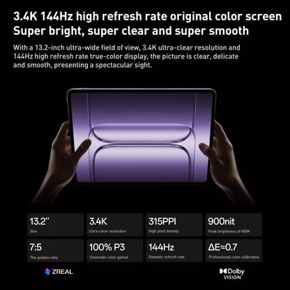 OnePlus Pad 2 Pro 13.2 inch WiFi Tablet PC, 8GB+256GB ColorOS 15.0 Qualcomm Snapdragon 8 Ultra Octa Core CPU, 8GB+256GB