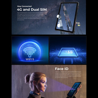HOTWAV Tab R9 Pro IP68/IP69K Rugged Tablet, 6GB+256GB, 11 inch Android 14 Unisoc T606 Octa Core 4G Network, Global Version with Google Play, EU Plug, Tab R9 Pro