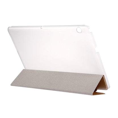 For Huawei  MediaPad T3 10 9.6 inch Silk Texture Horizontal Flip Leather Case with 3-folding Holder, For MediaPad T3 9.6 inch