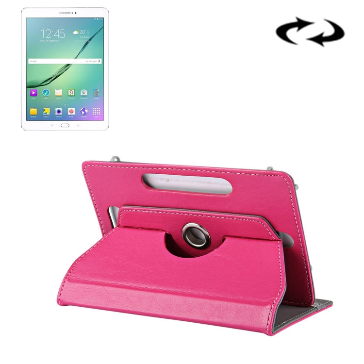 10 inch Tablets Leather Case Crazy Horse Texture 360 Degrees Rotation Protective Case Shell with Holder for Asus ZenPad 10 Z300C, Huawei MediaPad M2 10.0-A01W, Cube IWORK10, 10 inch Black, 10 inch Red, 10 inch Blue, 10 inch Magenta, 10 inch Purple     ...