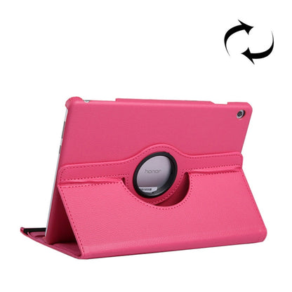 Litchi Texture Horizontal Flip 360 Degrees Rotation Leather Case for Huawei MediaPad T5 10.1, with Holder, For MediaPad T5 10.1