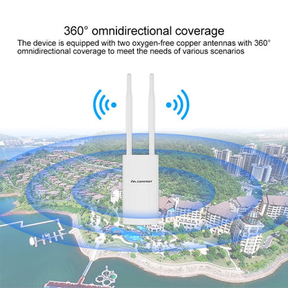 COMFAST CF-EW72 1200Mbs Outdoor Waterproof Signal Amplifier Wireless Router Repeater WIFI Base Station with 2 Antennas, CF-EW72 North American Edition