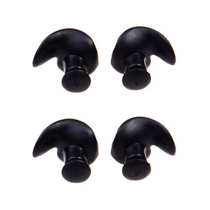 2 Pair Soft Ear Plugs Environmental Silicone Waterproof Dust-Proof Earplugs Diving Water Sports Swimming Accessories, Soft Ear Plugs(Black)