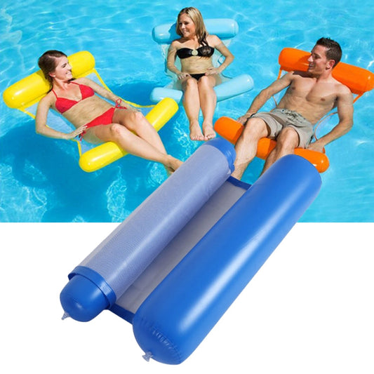 Foldable Double-purpose Backrest Float Hammock with Net, Size: 130x73cm, Size: 130x73cm (Sapphire Blue)