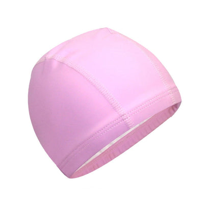 Adult Waterproof PU Coating Stretchy Swimming Cap Keep Long Hair Dry Ear Protection Swim Cap, PU Swim Cap (Black), PU Swim Cap (Blue), PU Swim Cap (Silver), PU Swim Cap (Baby Blue), PU Swim Cap (Pink)