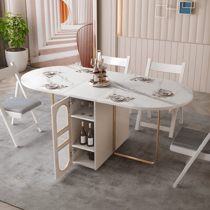 Weilai Concept Signature Folding Dining Table, White, Oval