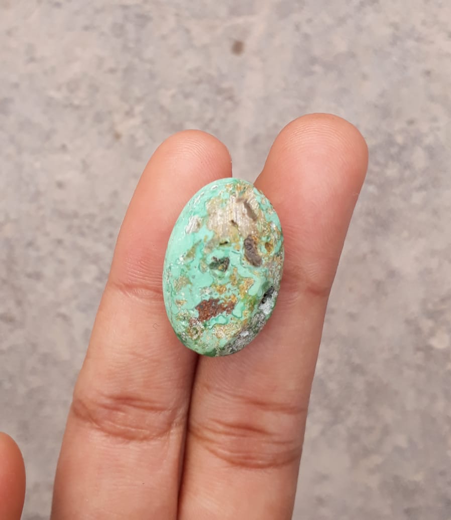 26.1ct Natural Variscite Cabochon  - 25x16mm