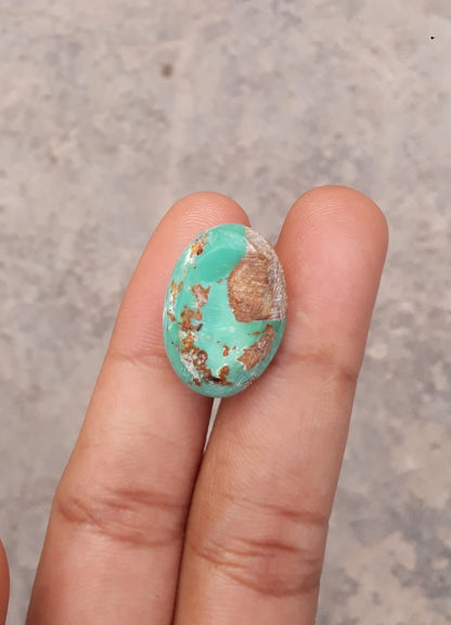 19.3ct Natural Variscite Cabochon - Dimensions  -21x15.5mm