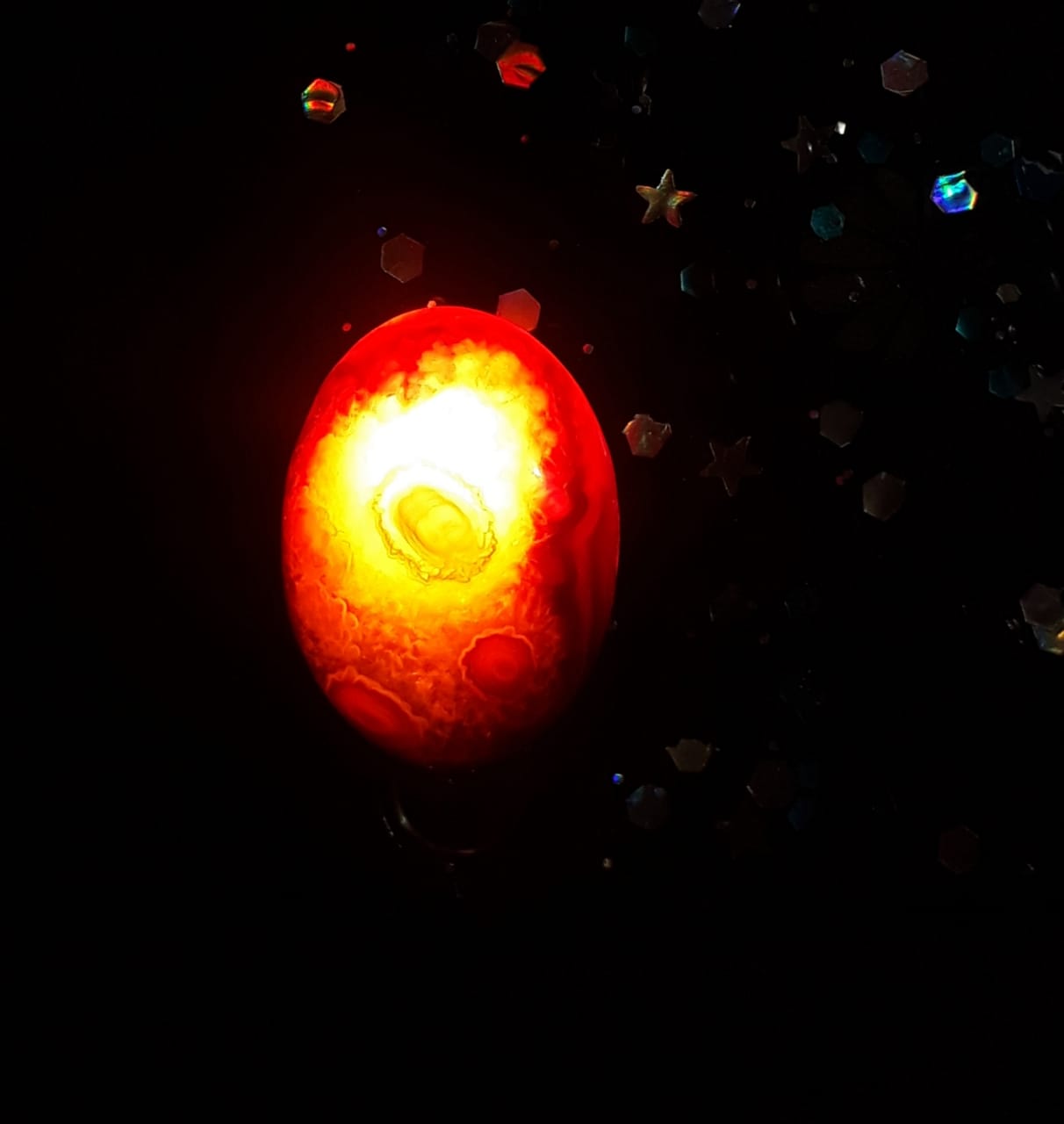 19ct Natural Eye Agate For Sale - Aqeeq - Dimension 21x16x7mm
