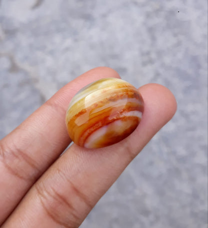 Natural Yellow Banded Agate - Sulaimani Aqeeq