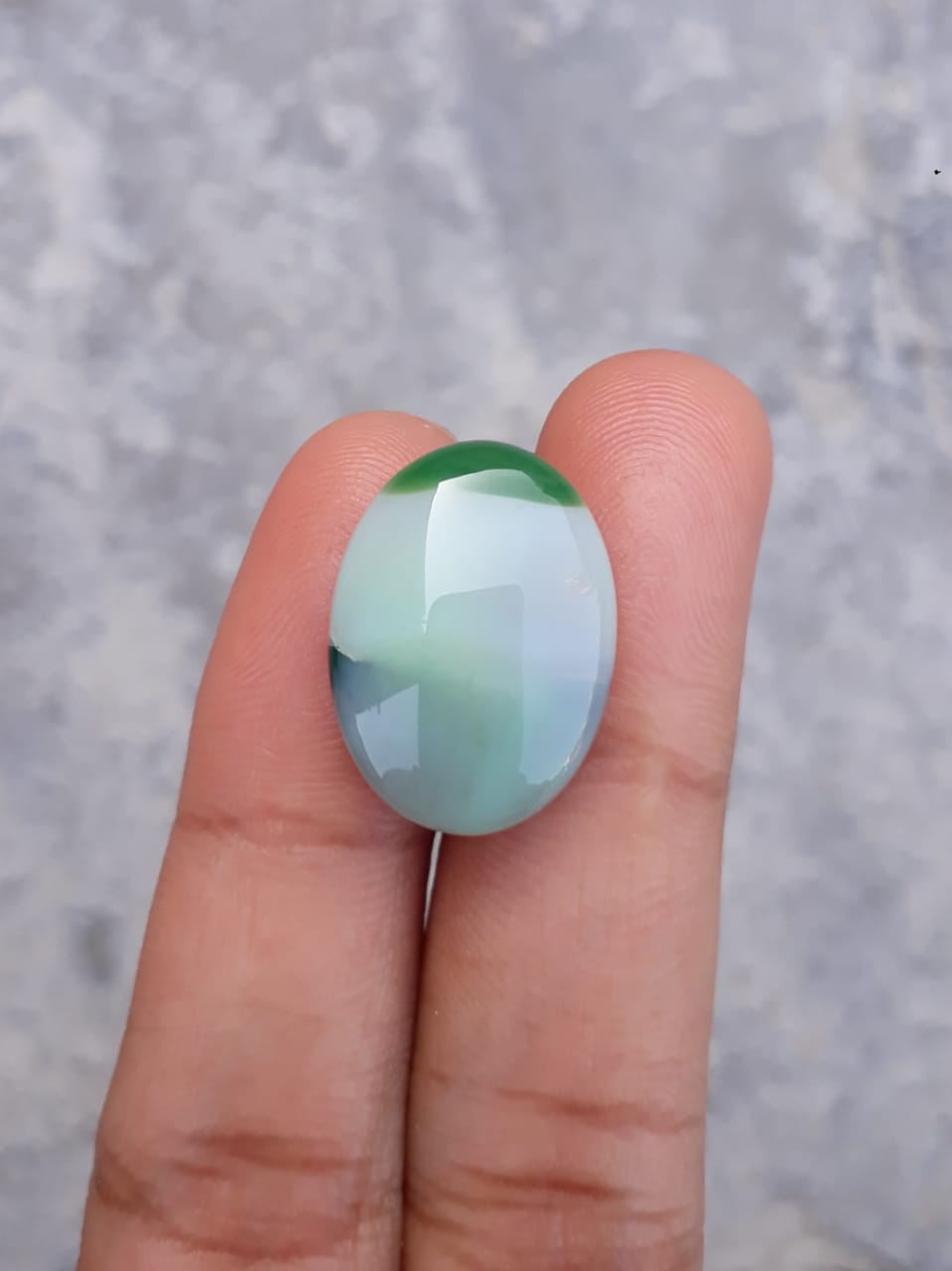Green Chalcedony - Green Agate White - Green Agate -15x20mm