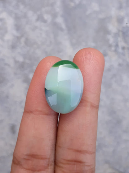 Green Chalcedony - Green Agate White - Green Agate -15x20mm