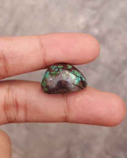 21.5ct Natural Turquoise, Green Matrix Turquoise, Real Firoza Stone,Dimensions  -18.2x13.2mm
