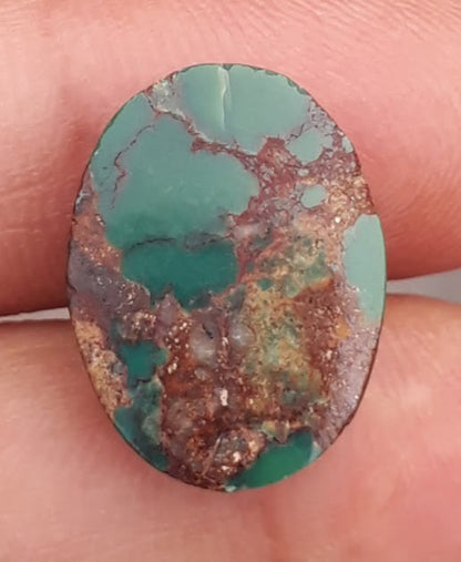 Natural Turquoise, Green Matrix Turquoise, Shajri Feroza,Dimensions -17x13mm