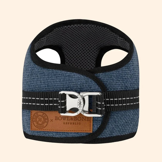 Soho Poms x Bowl & Bone Republic Mayfair Harness - Blue
