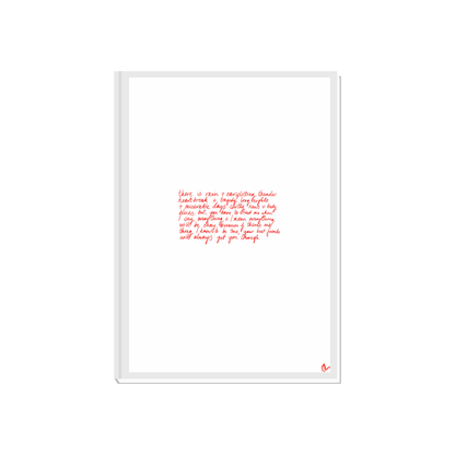 Best Friends Poem | Minimalist Red Relatable Art Print