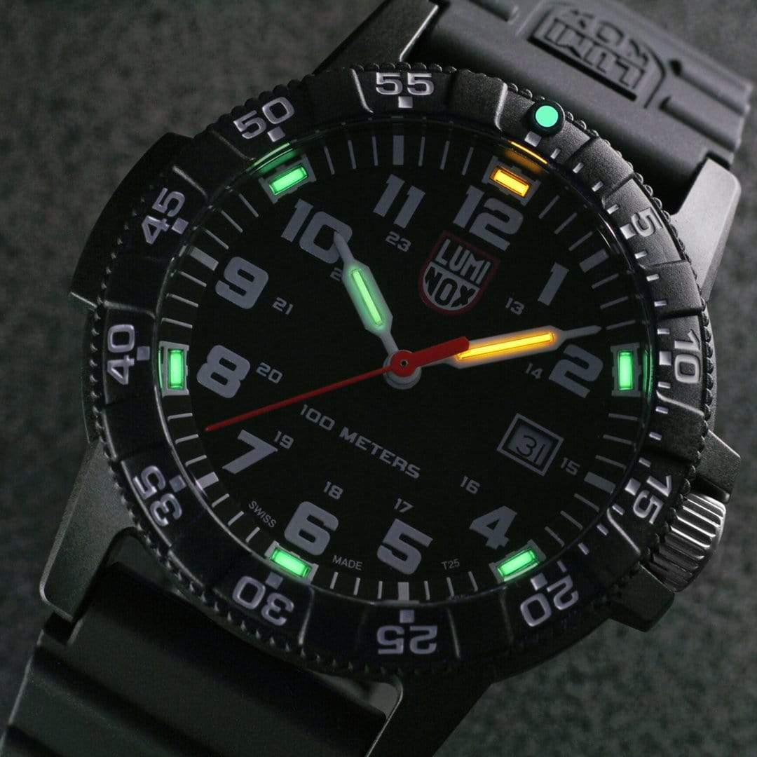 Luminox Leatherback SEA Turtle Giant 44 mm Outdoor Watch- Black/White Dial