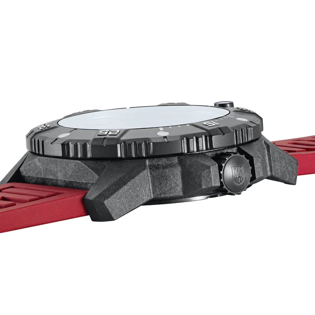 Luminox Master Carbon SEAL Automatic 45 mm Military Dive Watch - Black Dial Red Strap