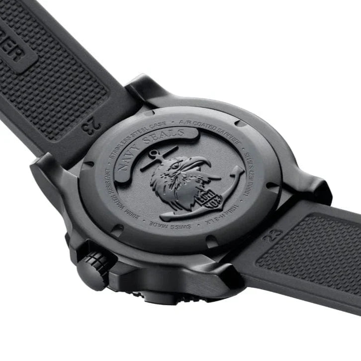 Luminox Navy SEAL 45 mm Military Dive Watch - Black Face Black Strap