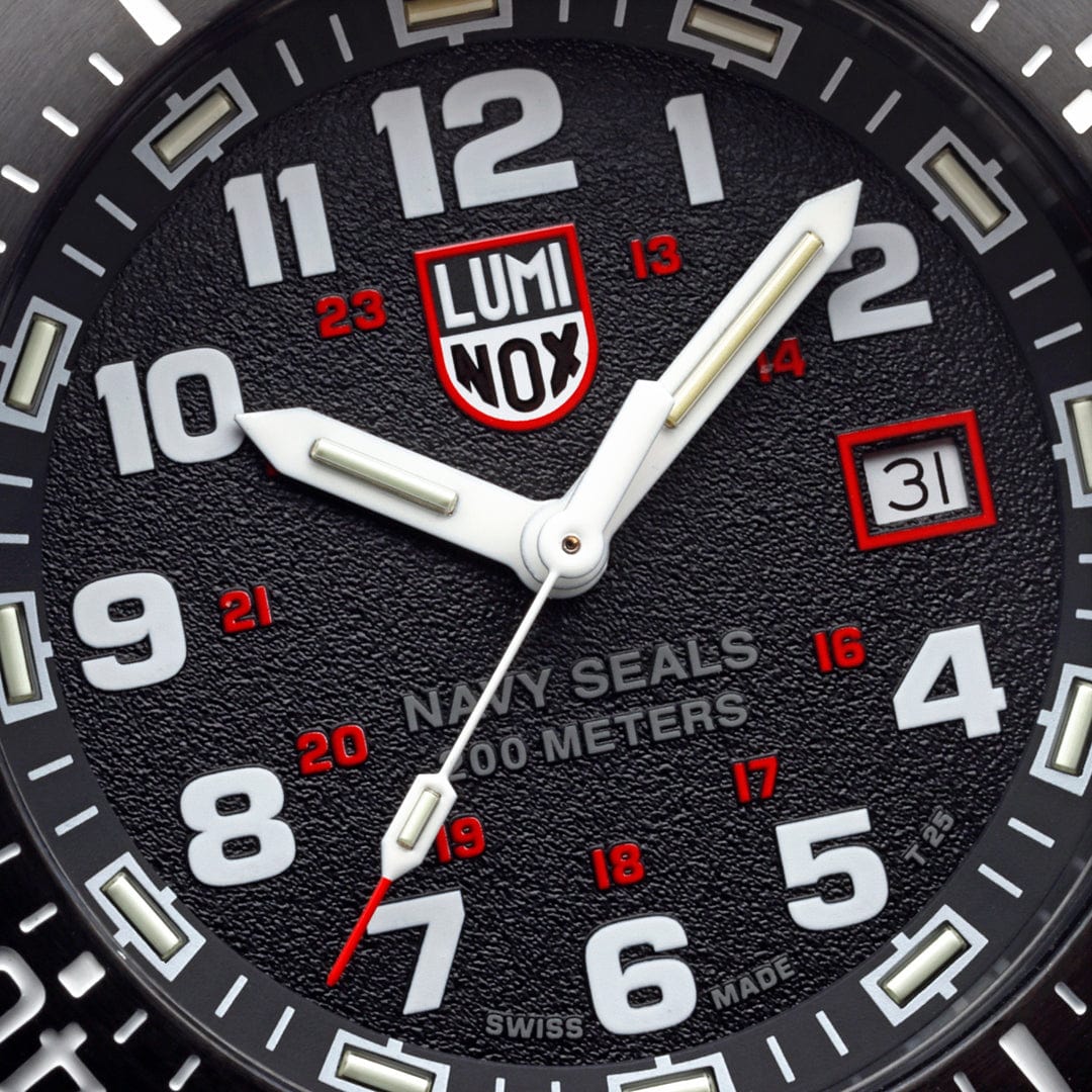 Luminox Navy SEAL 45 mm Military Dive Watch - Black Face Black Strap