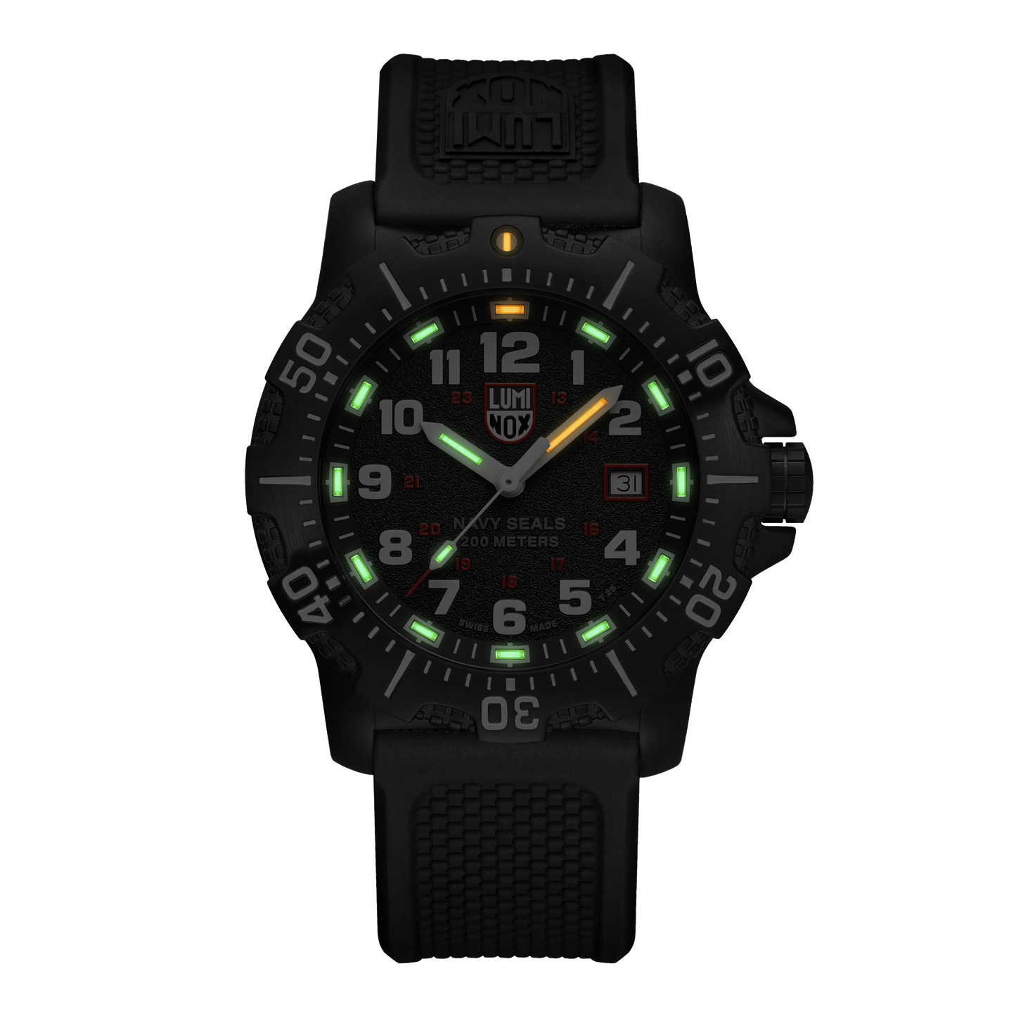Luminox Navy SEAL 45 mm Military Dive Watch - Black Face Black Strap