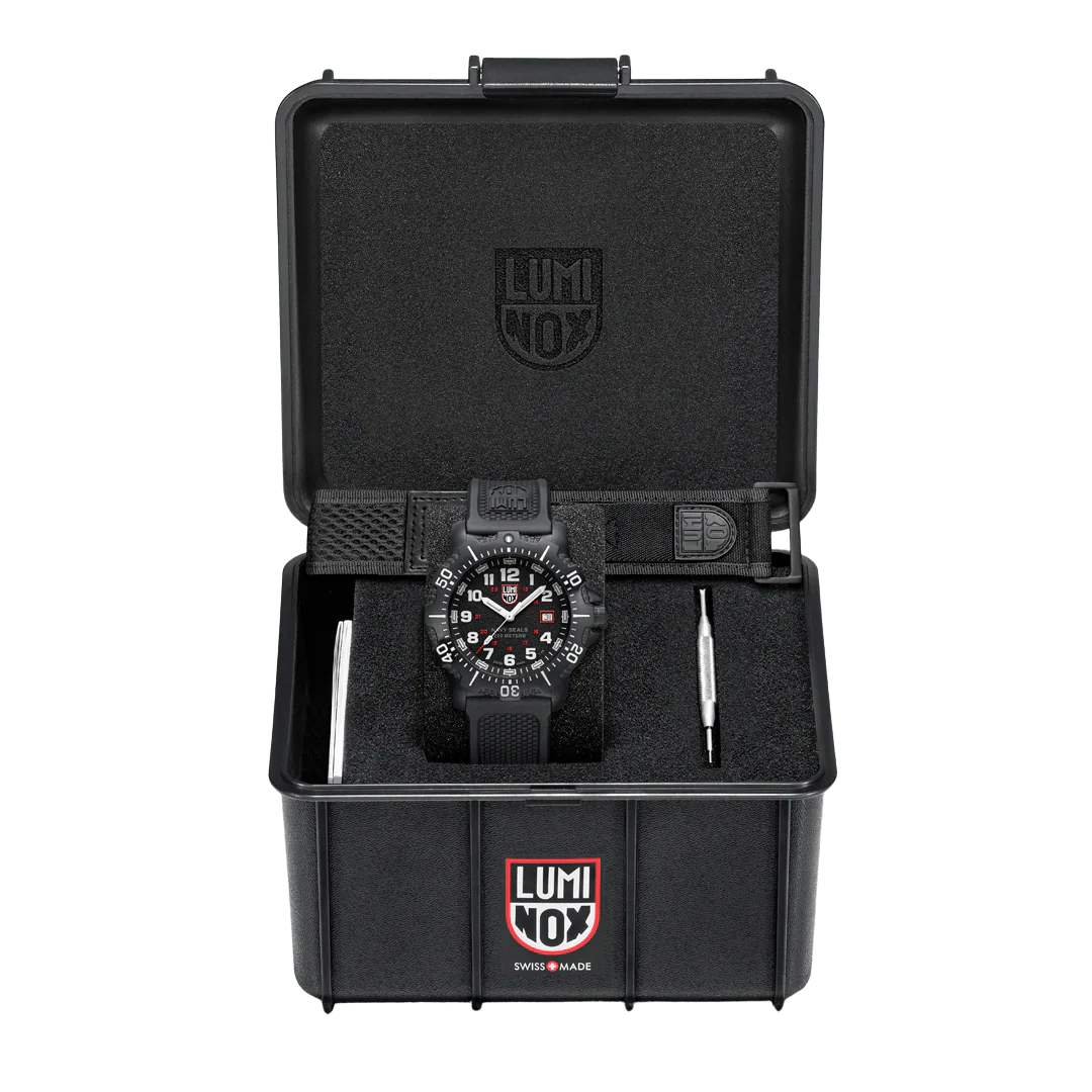 Luminox Navy SEAL 45 mm Military Dive Watch - Black Face Black Strap