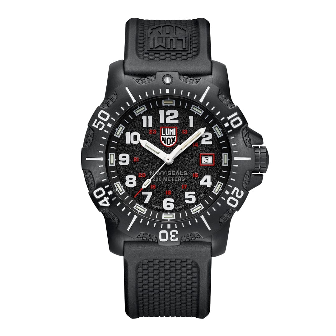 Luminox Navy SEAL 45 mm Military Dive Watch - Black Face Black Strap