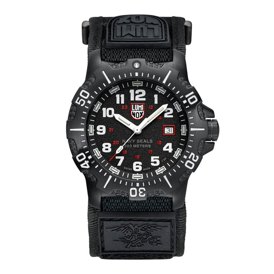 Luminox Navy SEAL 45 mm Military Dive Watch - Black Face Black Strap