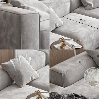 Yetta Three Seater, Four Seater Sofa, Corner Sofa, Grey Velvet