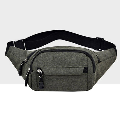 Pure Color Multi-function Pockets Waterproof Chest Bag Waist Crossbody Sports Bag